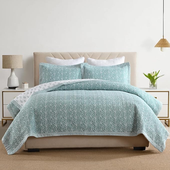 SahSahCasa Quilt Set Queen Size, 100% Cotton Quilt Bedding Set Bedspread - Image 8