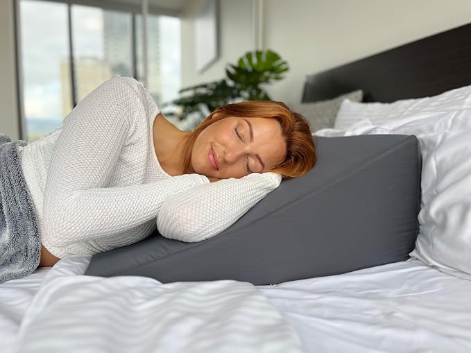 Bamboo Viscose Wedge Pillow Case Cover 24" W x 24" L x 10" H, Moisture-Wicking - Image 6