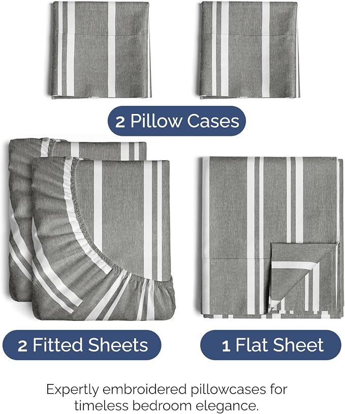 Split King Size 5 Piece Sheet Set - Image 2