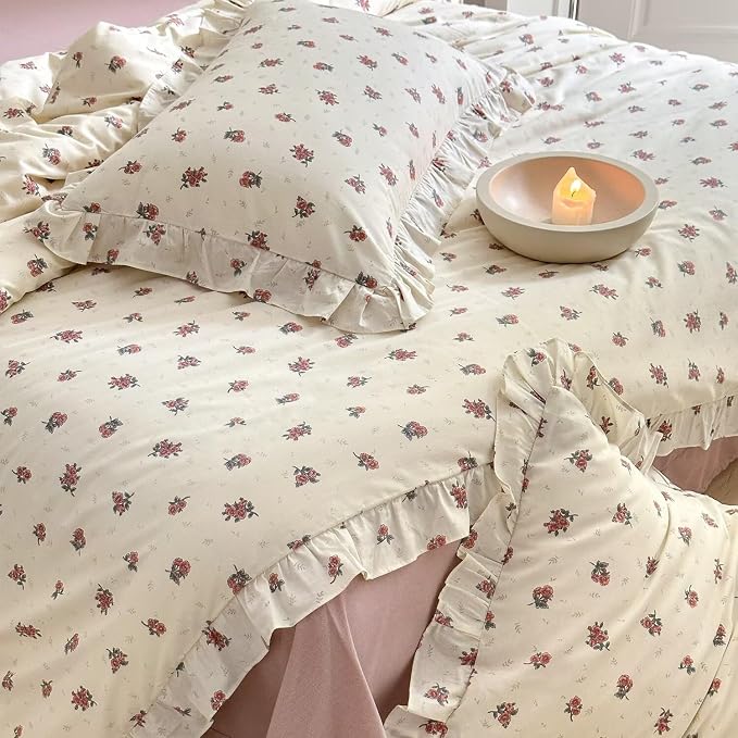 MKXI Twin Size Floral Duvet Cover Set - Image 6