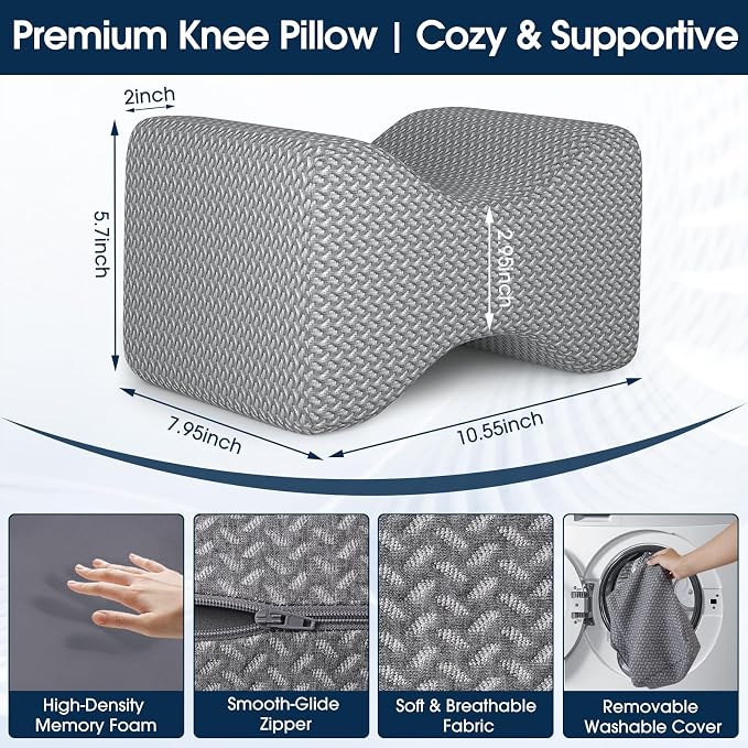 BlissTrends Memory Foam Knee Pillow, Knee Pillow - Image 2
