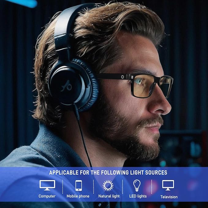 ANYLUV Blue Light Glasses Men Woman, Eye Strain Relief Eye Protection - Image 2
