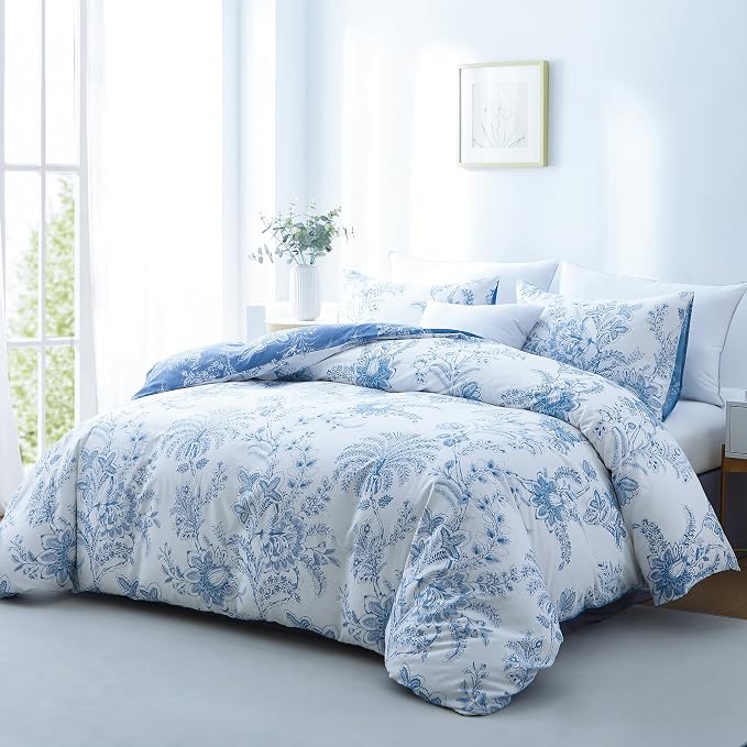 BOLINLIVING Duvet Cover Twin Size, Flower Kids Duvet Cover - Image 2