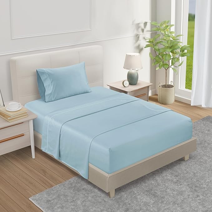 CHATEAU HOME COLLECTION 800 Thread Count 100% Egyptian Cotton Sateen Weave Twin by CHATEAUHOMECOLLECTION
