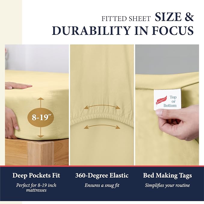 100% Egyptian Cotton Queen Size Sheets Set - Image 4