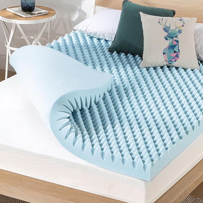 Best Price Mattress 4 Inch Egg Crate Memory Foam Mattress Topper by BestPriceMattressInc