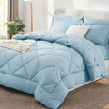 CozyLux King Size Comforter Set Light Blue by CozyLux