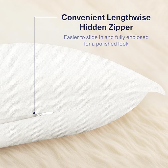 Kickoff Viscose Bamboo Pillowcase, 100% Organic Hidden Zippered Viscose Bamboo - Image 4