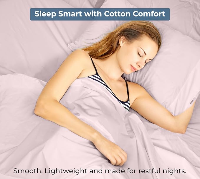 Royale Linens 100% Organic Cotton Queen Flat Sheet Only - Image 9
