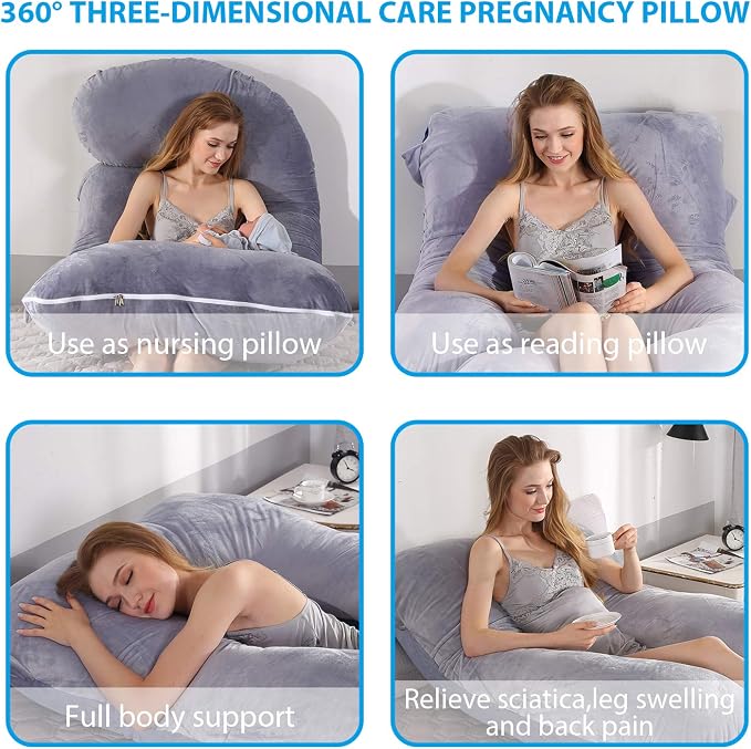 Victostar Pregnancy Pillow, 57 inches U Shaped Maternity Pillow - Image 5