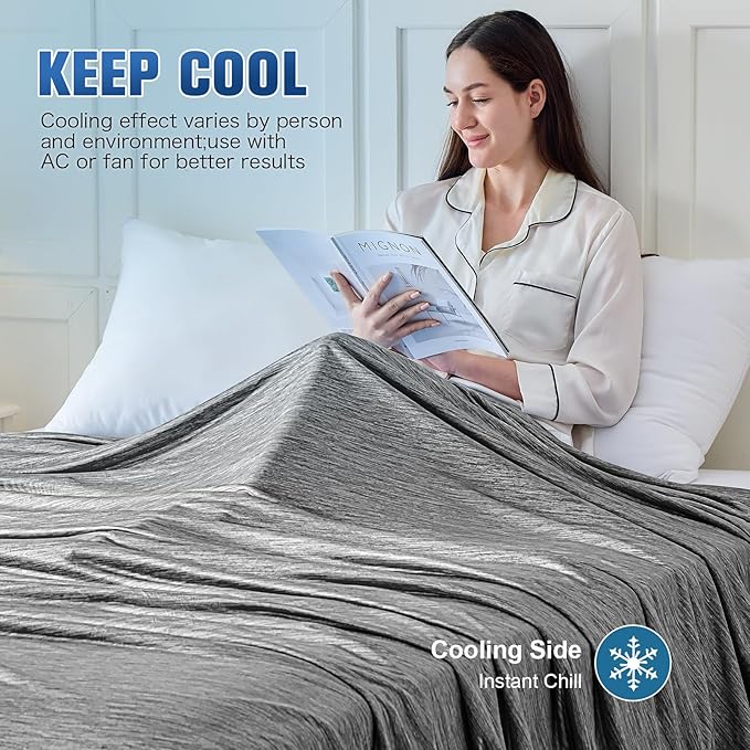KMUSET Cooling Blanket Full Size（80"x90", Double Sided Summer Cooling Blankets - Image 5