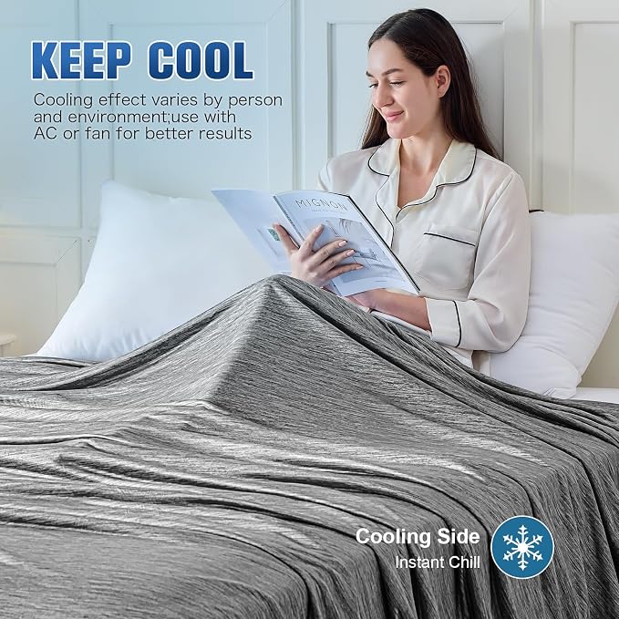 KMUSET Cooling Blanket Twin XL, Double Sided Summer Cooling Blankets - Image 5
