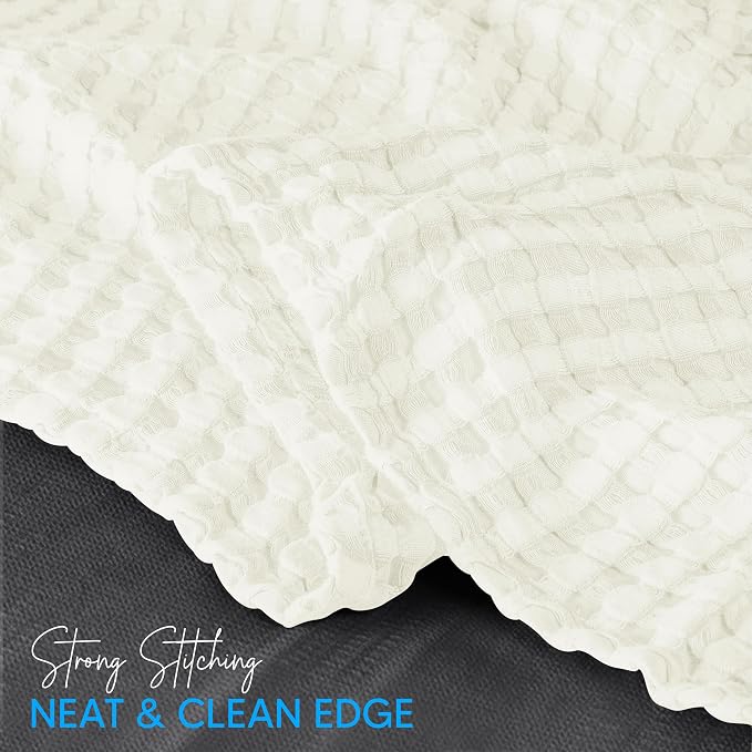 Utopia Bedding 100% Cotton Waffle Weave Blanket Queen Size - Image 4