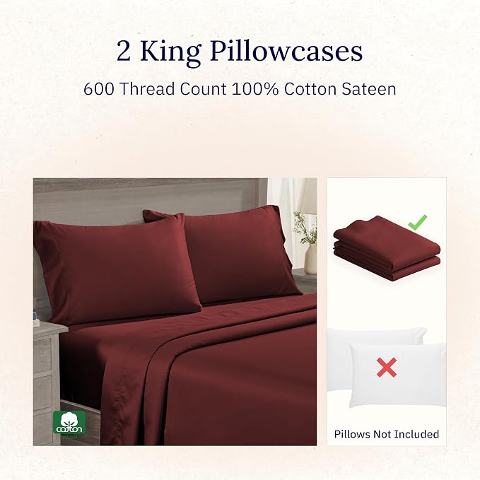 California Design Den King Size Pillow Cases Set of 2 - Image 4