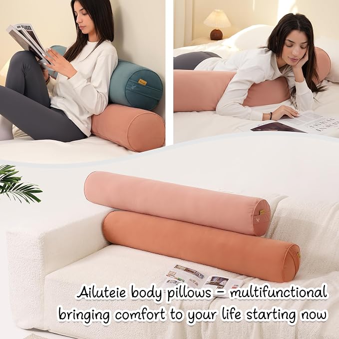 Body Pillow for Adults, Long Round Pillow, Big Cylindrical Pillow, Large Full - Image 7