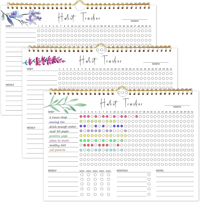 Habit Tracker Calendar, Aesthetic Daily Weekly Goal and Habit Tracker Journal by PIOOJK