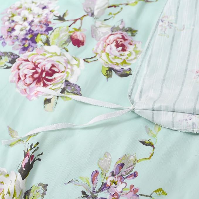 FADFAY Girls Bedding Floral Duvet Cover Set Twin Size Hydrangea Flower 100% - Image 8