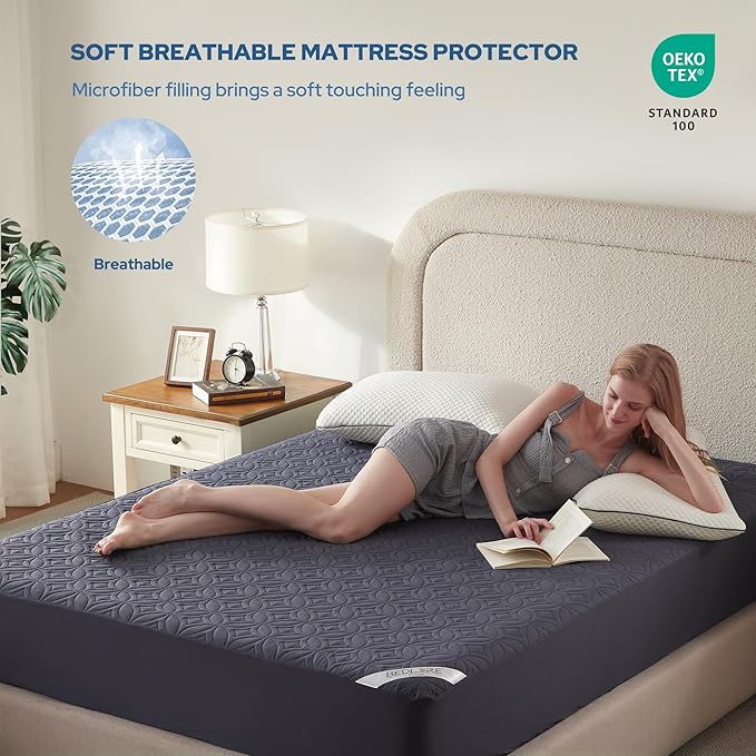 BEDLORE Waterproof Mattress Protector, Queen Size Mattress Pad - Image 3