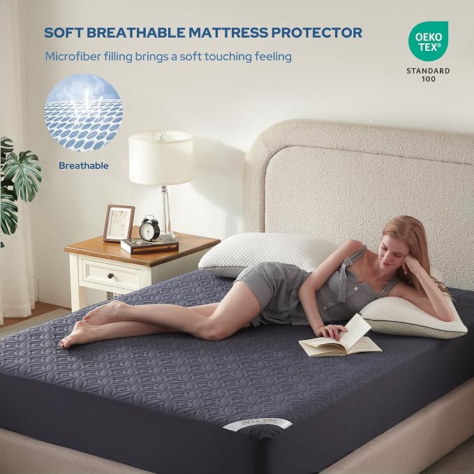 BEDLORE Waterproof Mattress Protector, Full Size Mattress Pad - Image 3