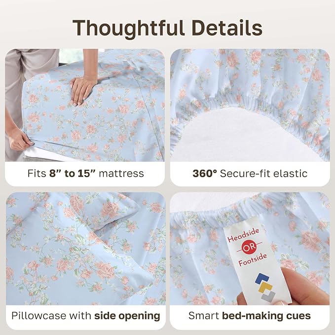 California Design Den Soft 100% Cotton Bed Sheets Twin XL Set, 400 Thread Count - Image 5