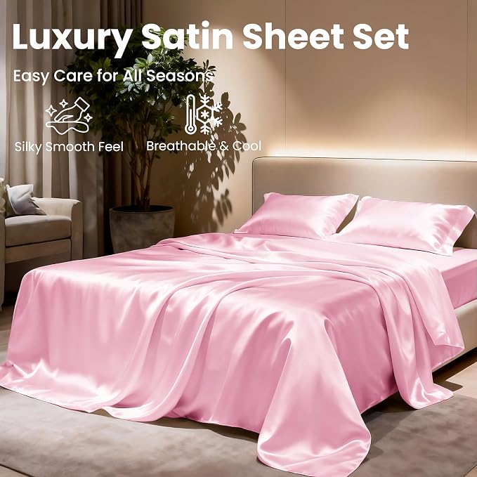 Love's cabin Satin Queen Sheets Set - Image 8