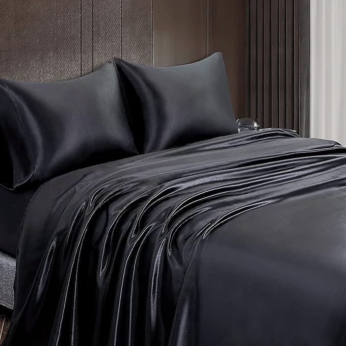 Homiest Black Satin Flat Sheet - Image 6