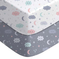Yoofoss Pack and Play Sheets Fitted, Mini Crib Sheets 2-Pack by YOOFOSS