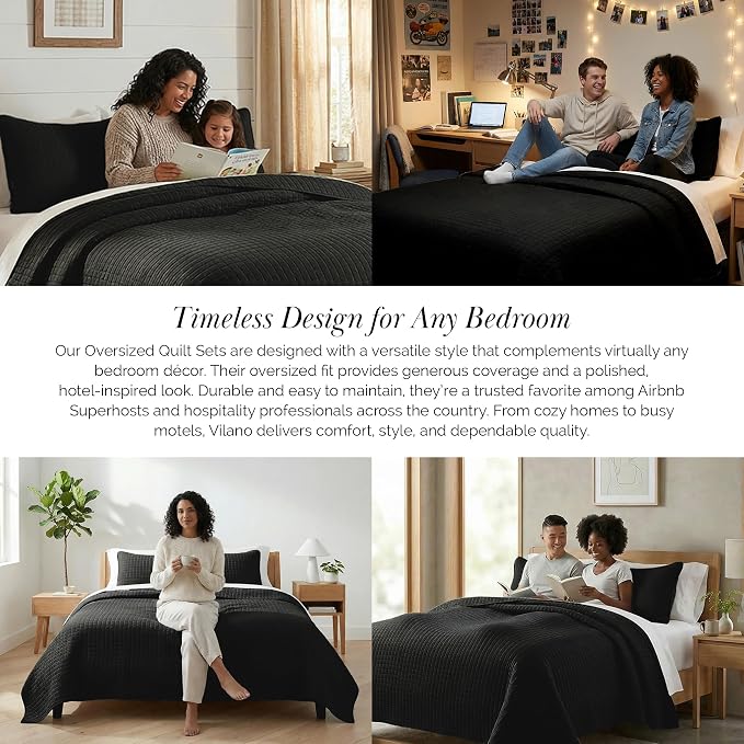 Southshore Fine Living, Inc. Oversized King Quilt Bedding Set, Microfiber Quilts - Image 6
