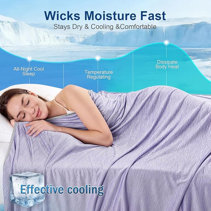 KMUSET Cooling Blanket Twin, Double Sided Summer Cooling Blankets - Image 4