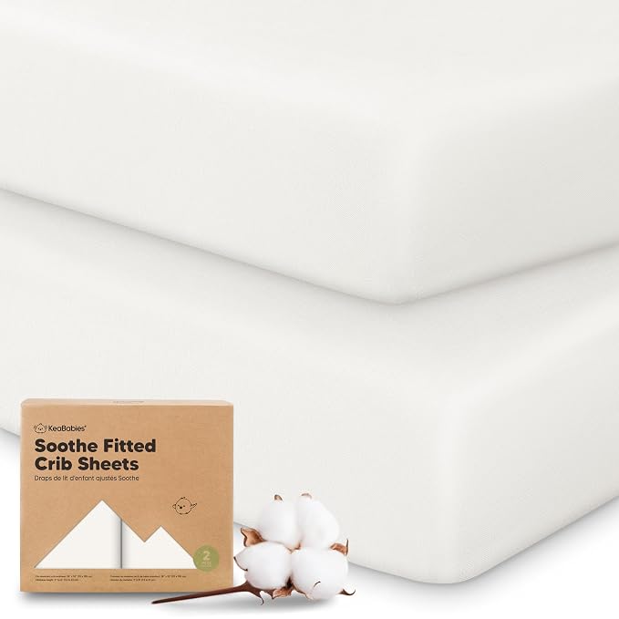 KeaBabies 2-Pack Organic Crib Sheets by KeaBabies