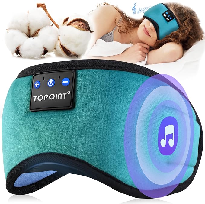 TOPOINT Sleep Mask with Headphones Bluetooth 5.4 Wireless, Sleep Headphone with - Image 8