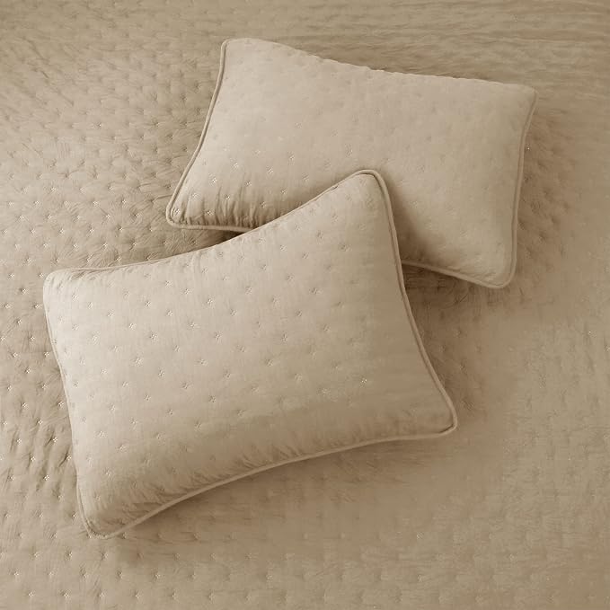 ROARINGWILD Beige Cloud Twin Size Quilt Bedding Sets - Image 5