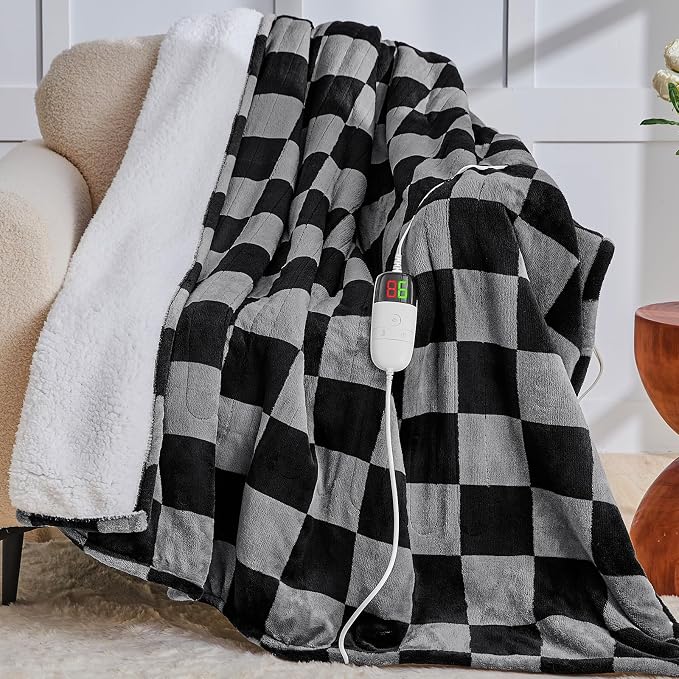 Heated Electric Blanket Throw, 50X60 Heating Blanket by OCTROT