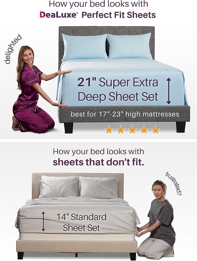 Kids Twin XL Fitted Sheet Real 16' Deep Pockets Fit Perfectly 14'18' Mattress & - Image 7