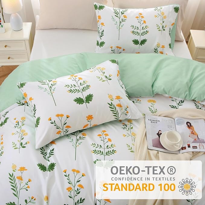Duvet Cover King Size, Reversible Floral Vintage Duvet Cover Set - Image 4