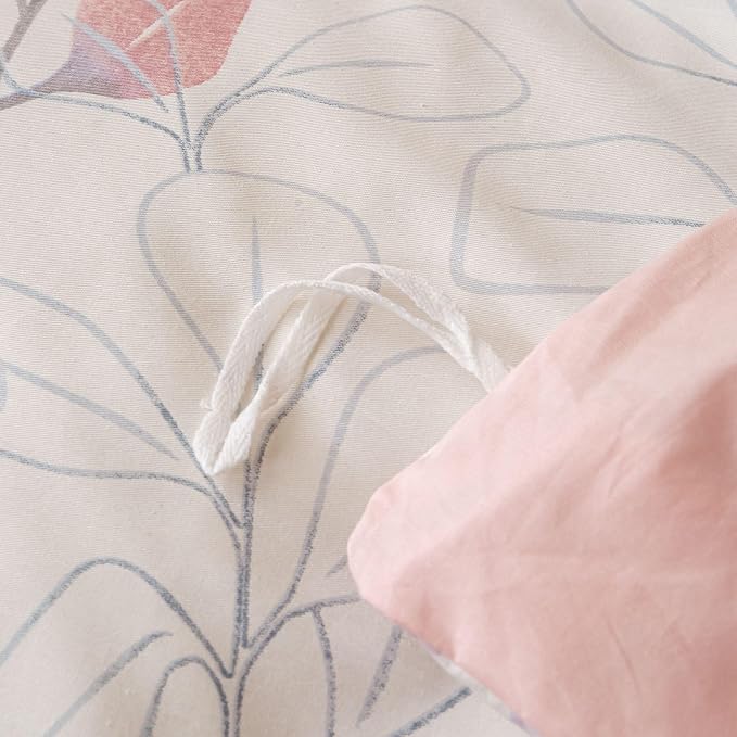OAITE Duvet Cover Set King Size Floral Pattern Ultra Soft 100% Cotton Duvet - Image 9