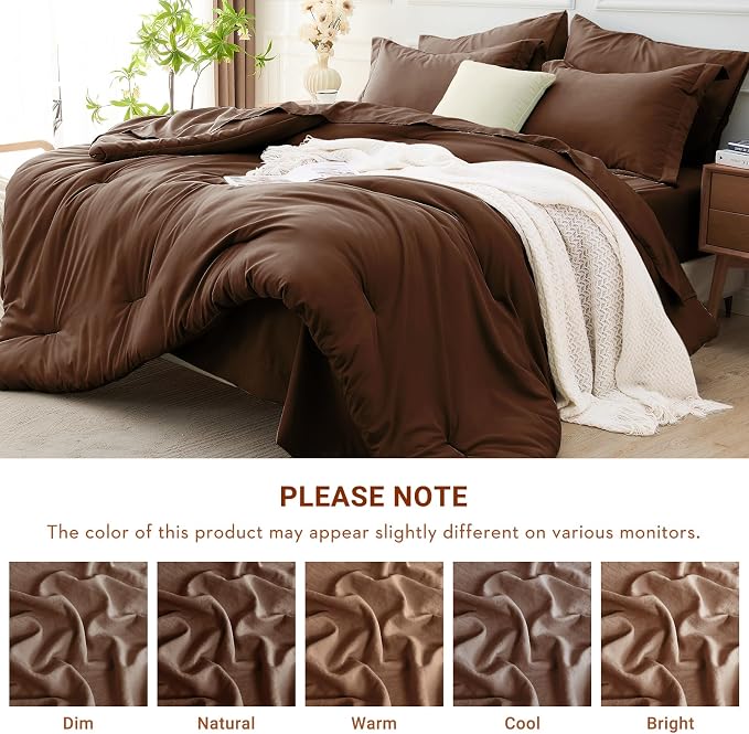 MUXHOMO 7 Pieces Full Comforter Set, Soft Bed in a Bag Full Size, All Season - Image 4