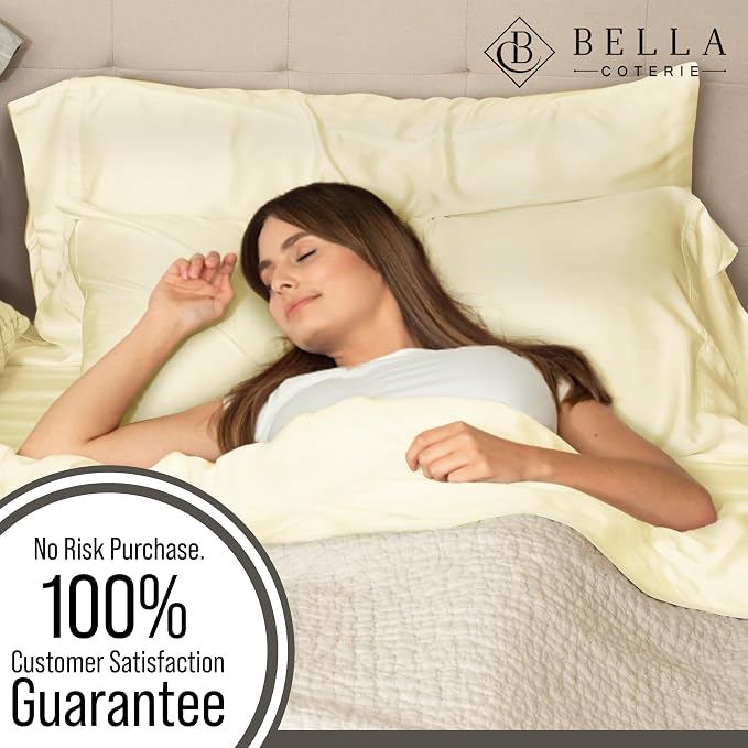 Bella Coterie | Luxury Bamboo Viscose Queen Size Pillowcase Set | 100% - Image 5