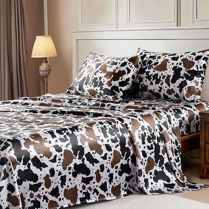 MR&HM Satin Sheets with Elastic Corner Straps, Twin XL Size 3-Piece Silky by MRHM