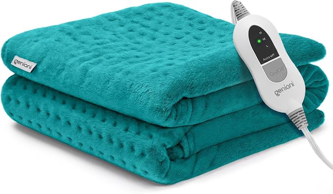 GENIANI Electric Heating Pad for Back Pain & Cramps Relief, Electric Throw by GENIANI