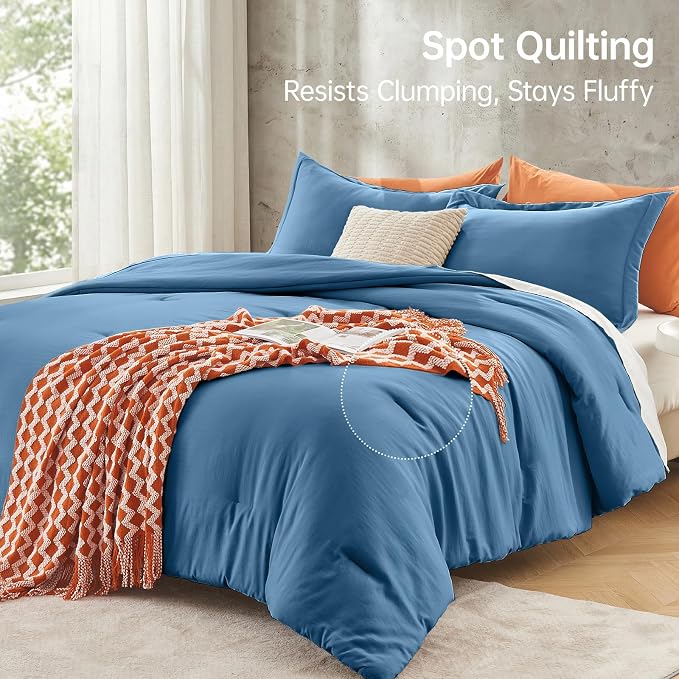 MUXHOMO Full Comforter Sets, All Season Ultra Soft Down Alternative Bedding - Image 5