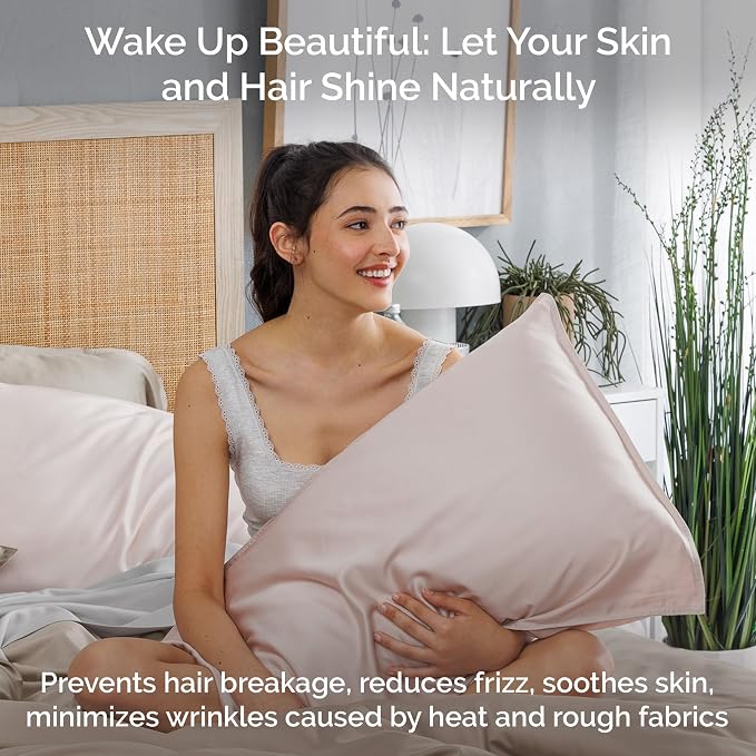 Pillow Cases Queen Size Set of 2 Pillowcases 100% Viscose from Bamboo Cooling - Image 5