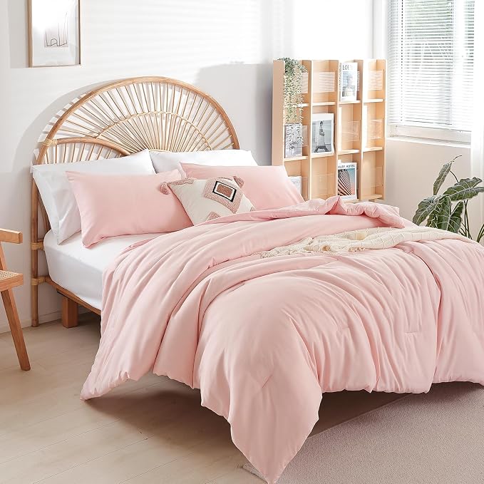 weigelia Blush Pink Comforter Set Twin Boho Pink Twin Comforter - Image 5