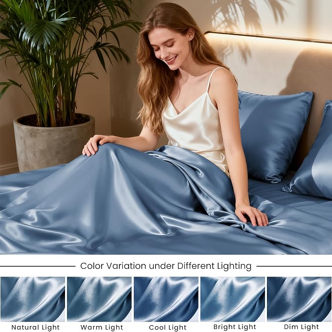 Love's cabin Full Size Satin Sheet Sets - Image 7