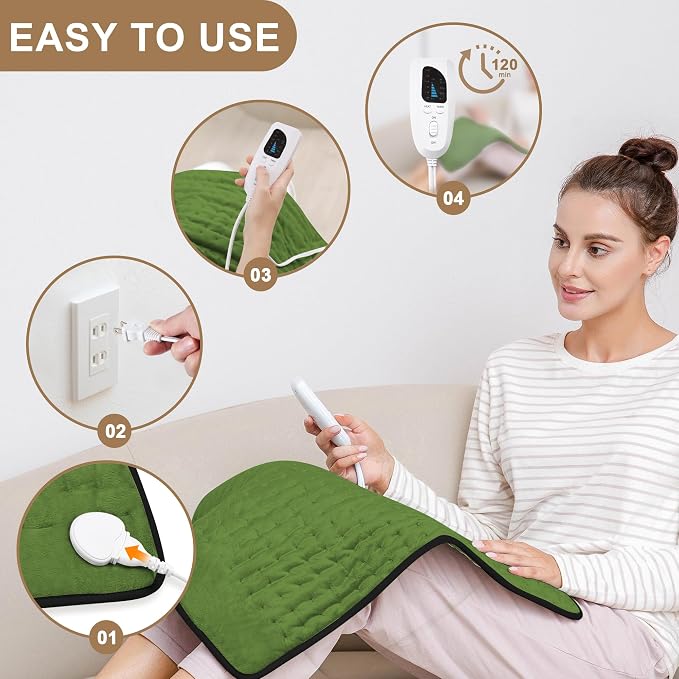 Deepsoon Heating Pad, Electric Heating Pads - Image 3
