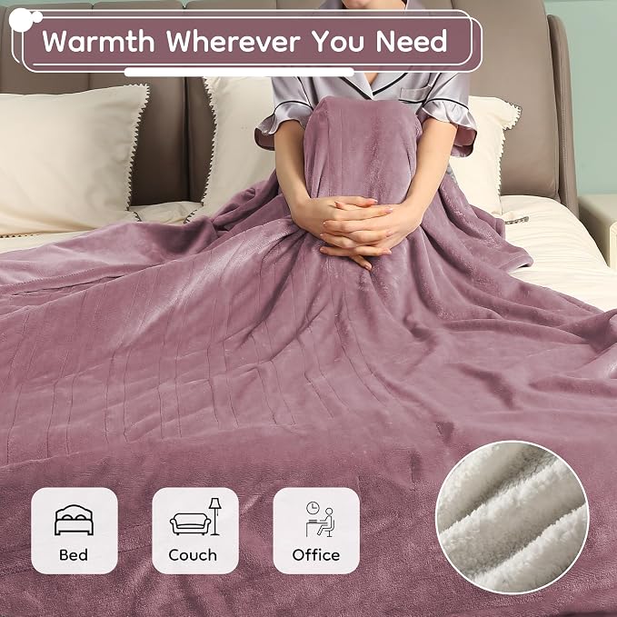 LaffyLo Electric Heated Blanket King Size 90 x 100, Dual Control, Fast Heating - Image 5