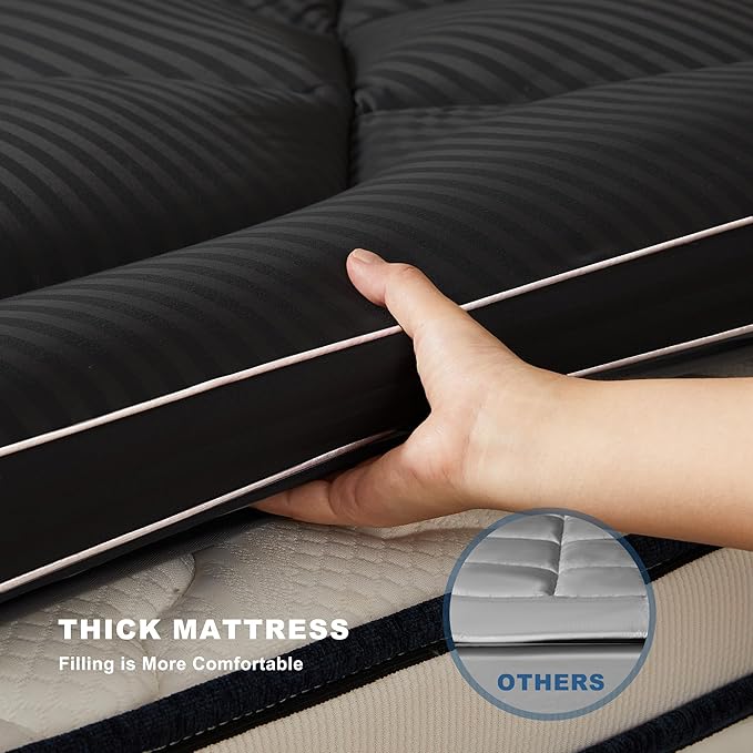 BEDLORE Twin Mattress Topper, Thick Pillow Top Pad - Image 6
