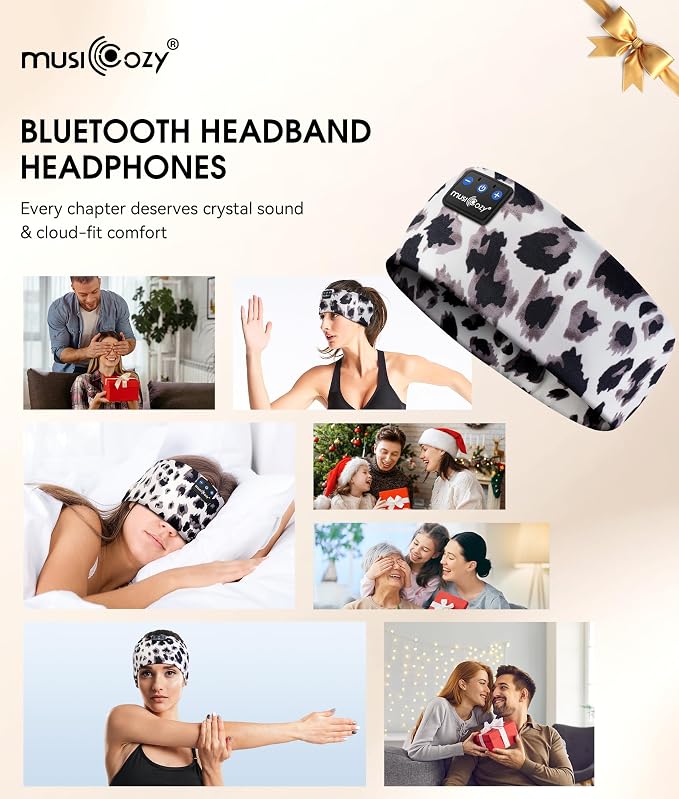 MUSICOZY Sleep Headphones Bluetooth 5.4 Headband, Wireless Earphones Music - Image 8