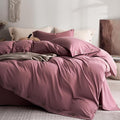 JELLYMONI 100% Washed Cotton Duvet Cover Queen – Soft, Breathable Linen-Look by JELLYMONI