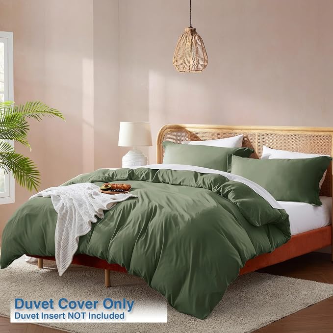 Nestl Olive Green Duvet Cover Full Size - Image 2